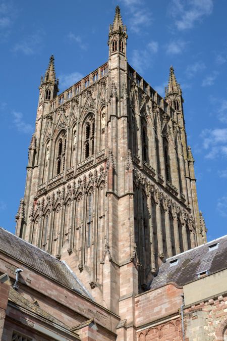 Tower of Cathedral Church; Worcester; England; UK