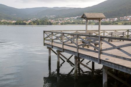 Riverside Pier Walk in Galicia Spain