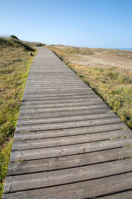 Walkway at Beach in Galicia; Spain