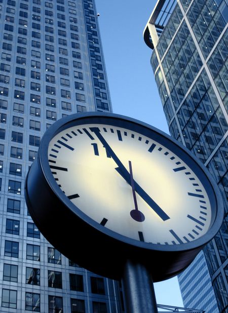 clock in a corporate environment