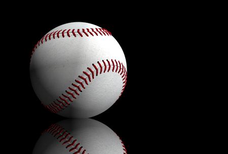 baseball over black - 3d illustration