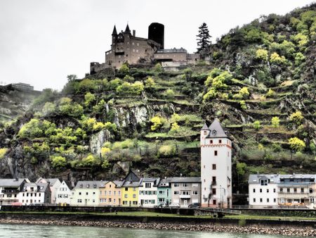 River cruise on the rhine in germany