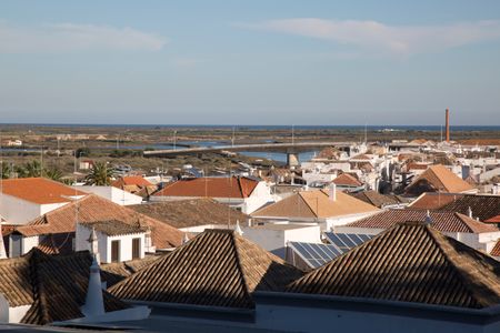 Rooftops in Tavira; Algarve; Portugal