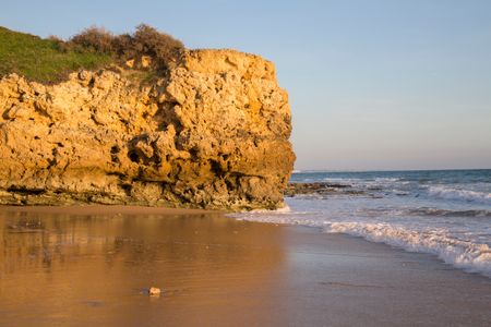 Cliff at Santa Eulalia Beach, Algarve, Portugal, Europe