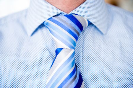 Close up of a business man wearing tie