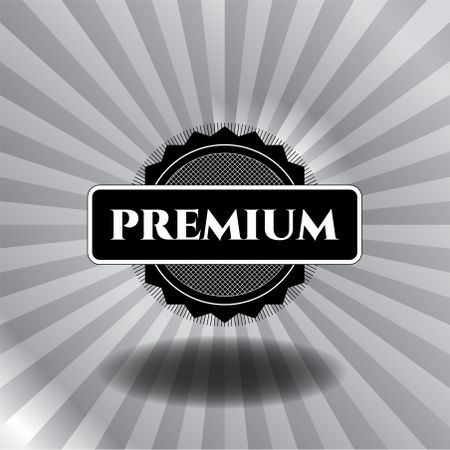 Premium quality banner with silver background