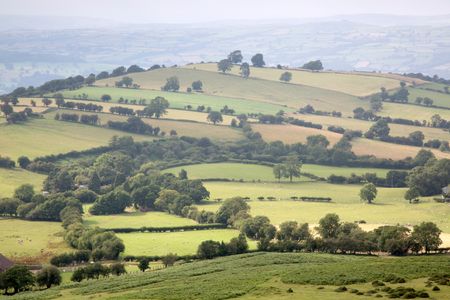View from Hay Bluff, Wales, UK