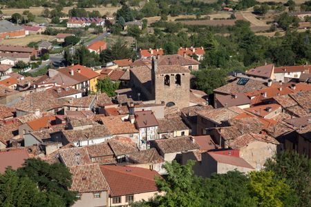 Church and Village, Poza de la Sal, Burgos, Spain