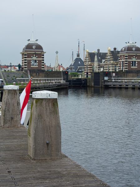 City of urk at the Ijsselmeer in the netherlands