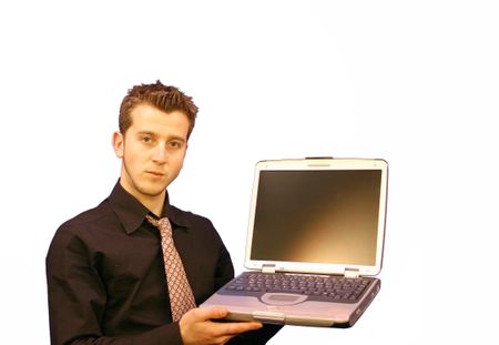 Business Man with laptop