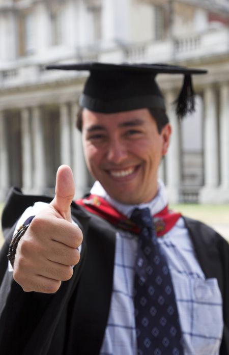 happy graduate - thumbs up 1