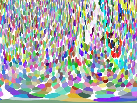 Abstract illustration of multicolored waterfall