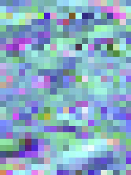 Abstract mosaic of various colors with vertical orientation