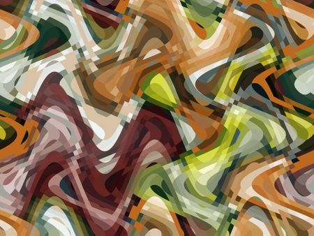 Warm abstract illustration with overlapping waves