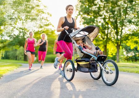 active mother jogging