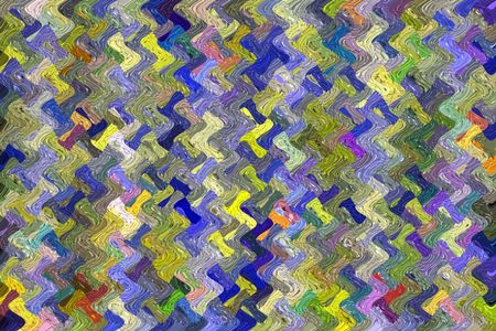 Squiggly multicolored abstract mosaic with painterly texture