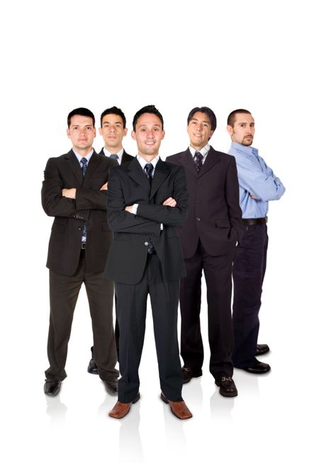 confident business team formed by males only