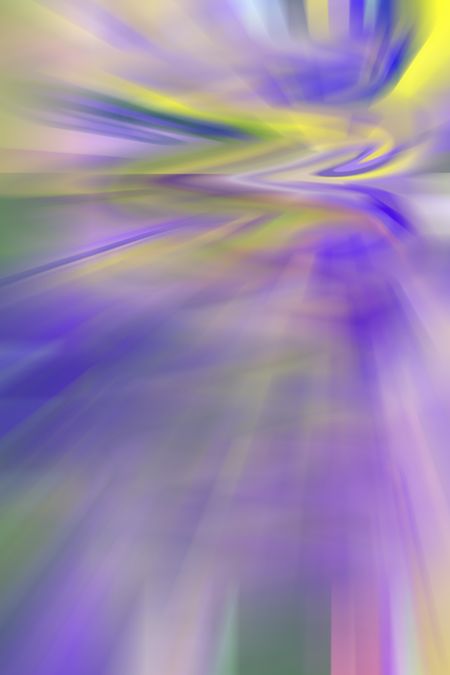 Colorfully nebulous abstract with radial blur, for themes of ambiguity, origin, and blending
