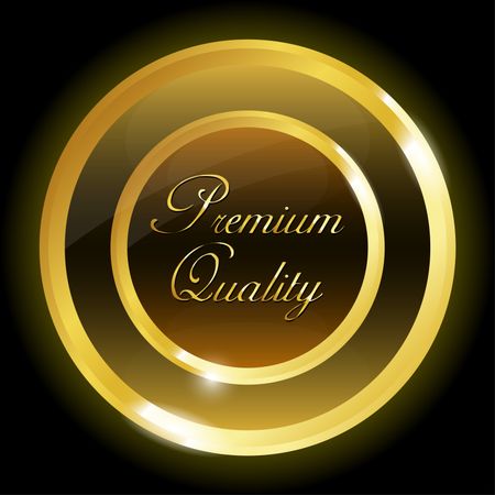 Premium quality golden emblem. Shiny hi quality object.