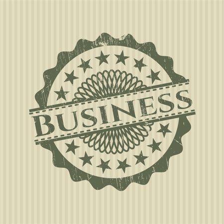 Business green rubber stamp