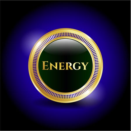 Energy gold shiny emblem