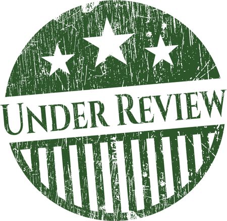 Under review green grunge rubber stamp