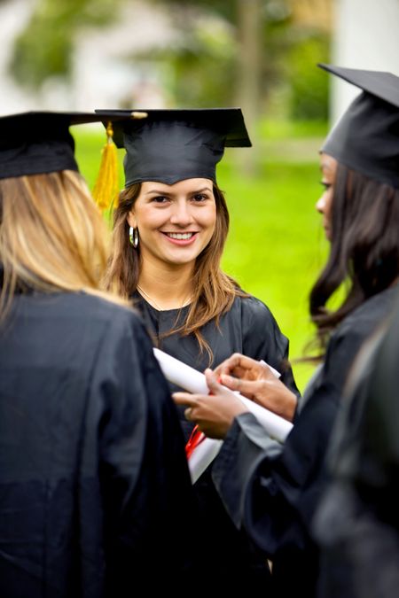 Portrait of a woman at her graduation