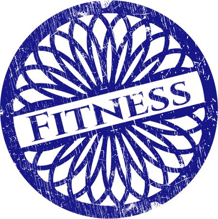 Fitness blue rubber stamp