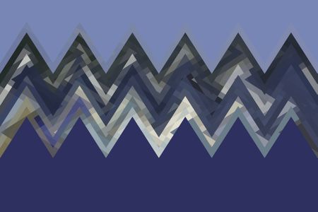 Geometric multicolored zigzag abstract of ocean waves. for themes of complexity, ecology, the environment