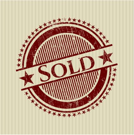 Red sold rubber stamp