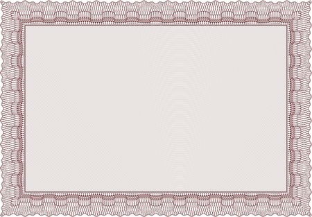 Sample certificate or diploma. Sophisticated design. Vector pattern that is used in currency and diplomas.With complex linear background. 