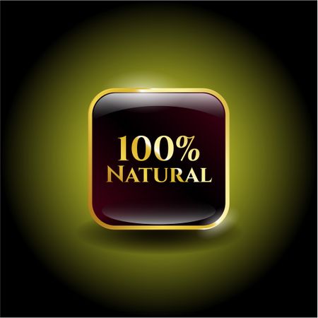 100% Natural shiny emblem