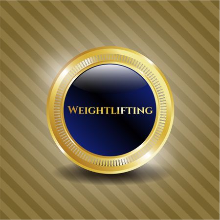 Weightlifting gold badge