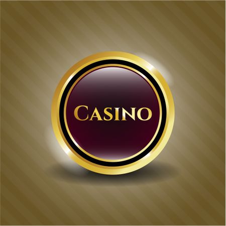 Casino gold shiny emblem