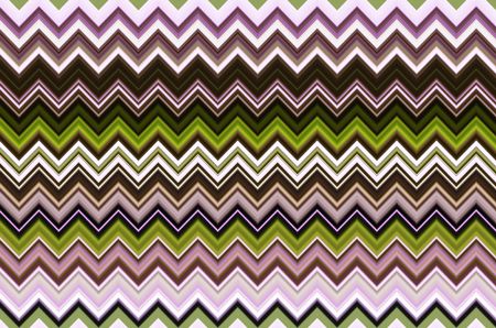 Multicolored geometric abstract pattern of horizontal zigzags with accordion effect for background and decoration with motifs of repetition, variation, synergy