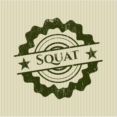 Squat rubber grunge stamp