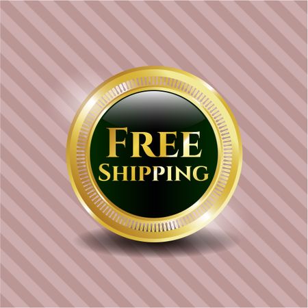 Free Shipping gold shiny badge