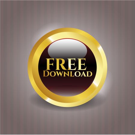 Free Download gold shiny badge