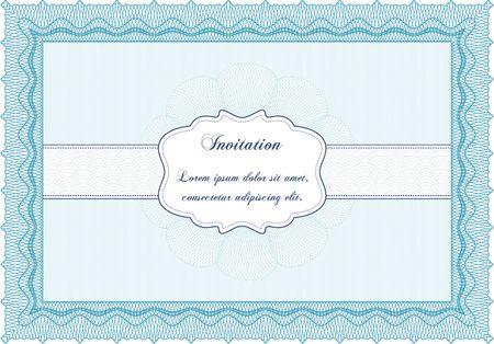 Vintage invitation. Printer friendly. Beauty design. Customizable, Easy to edit and change colors.