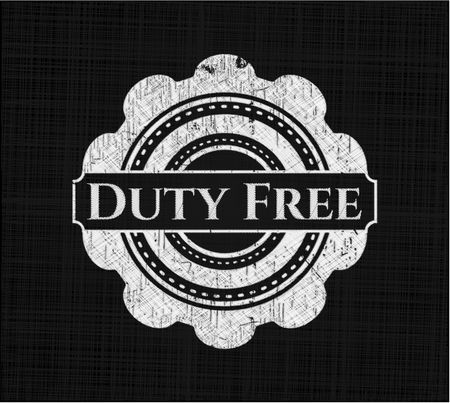 Duty Free chalkboard emblem
