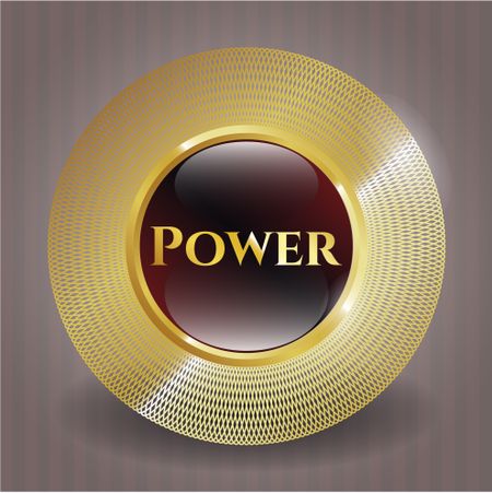 Power gold shiny badge