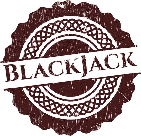 BlackJack rubber grunge stamp