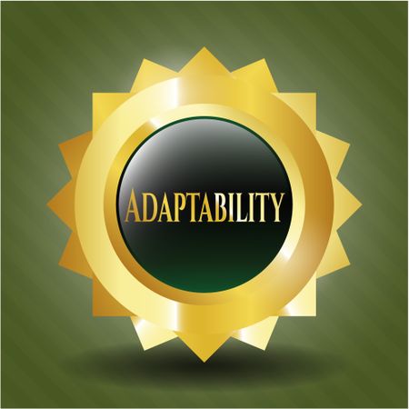 Adaptability gold shiny badge