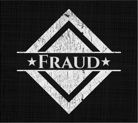 Fraud chalkboard emblem