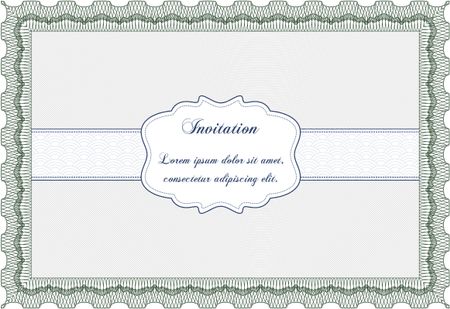 Invitation. With complex linear background. Detailed.Excellent design. 