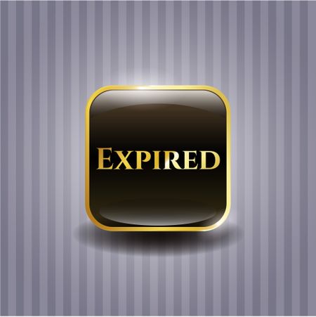 Expired gold shiny emblem
