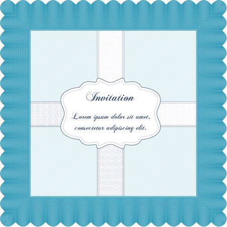 Invitation. With complex linear background. Cordial design. Customizable, Easy to edit and change colors.