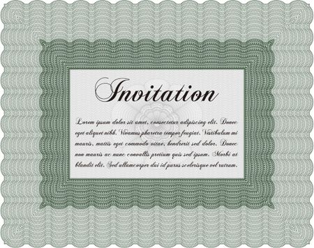 Invitation template. Complex background. Vector illustration.Excellent design. 
