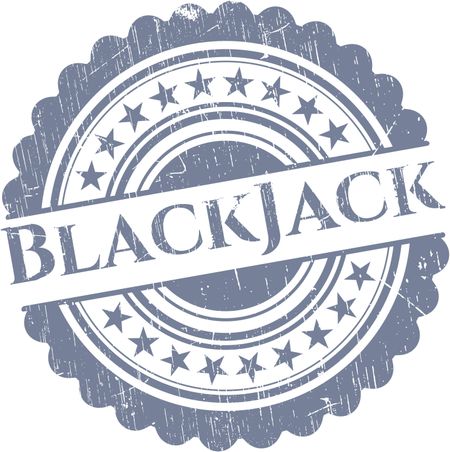 BlackJack rubber stamp with grunge texture