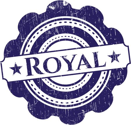 Royal rubber seal with grunge texture